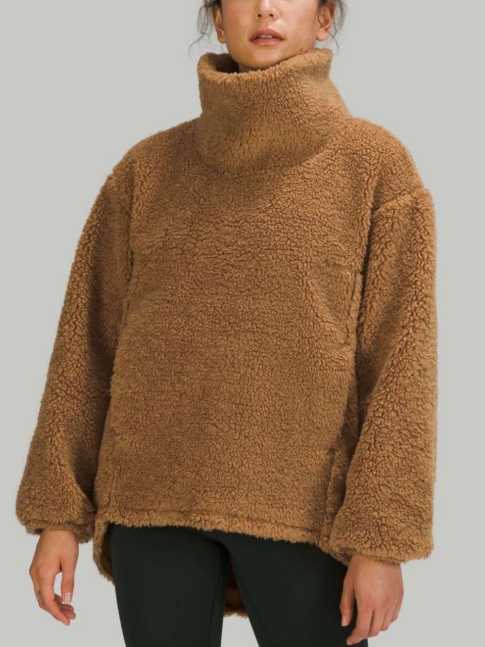 Lululemon Warmth Restore Long Pullover Size 2 Brown Plush Fleece Cozy Jersey